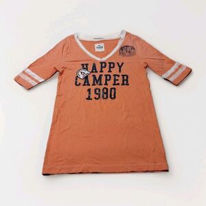 PINK VICTORIAS SECRET Womens Size Small Orange Creamsicle T Shirt Athleisure Mom